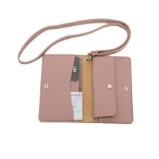 Passport cover, genuine leather, pink 14x10x0.5 cm