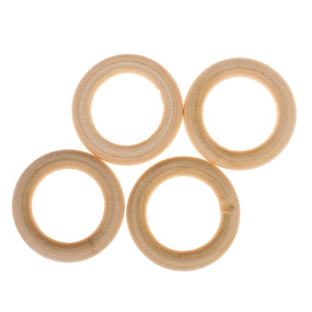 Wooden rings d = 40 mm (set 4 pcs) without coating-1