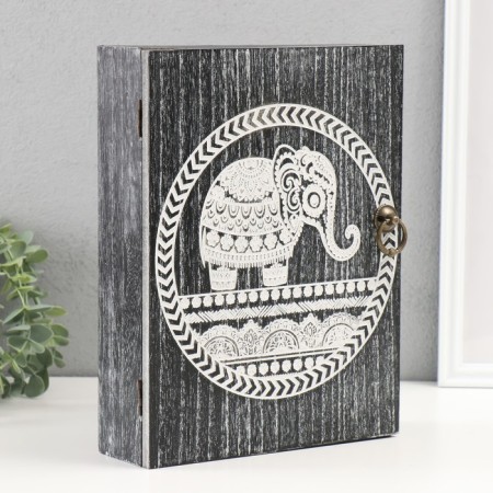 Klyuchnitsa tree 6 hooks "Indian elephant" 22x7.2x29 cm-1