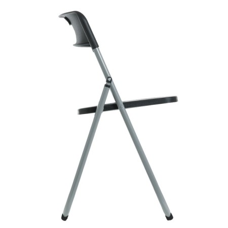 Folding chair on a metal frame, black color-2