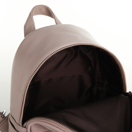 Women's backpack on lightning, beige color-4