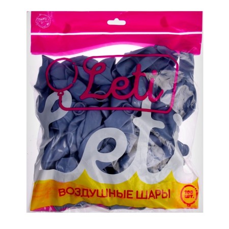 Latex ball 9 ", pastel, set of 100 pcs., Light gray color-1