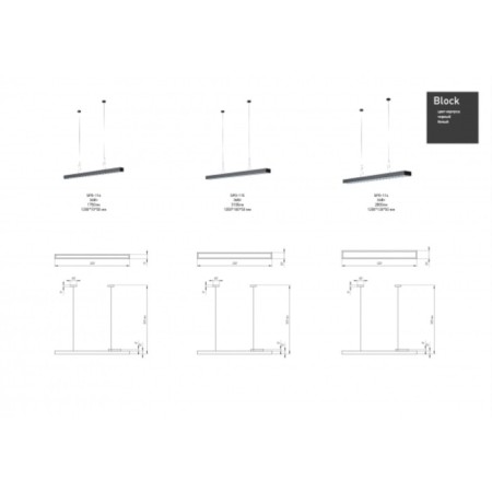 LED LED Geometria Block 36W 4000K 3100LM IP40 1200x100x50 mm-9