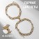 Bracelets "Demetrons" on a magnet, heart on large links, color gold