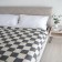 Half -wool blanket 140x205cm, chess, wool 70%, pan 30%, 400g/m