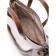 Female bag, textile material/genuine leather, 340x230x130 cm, milk/brown