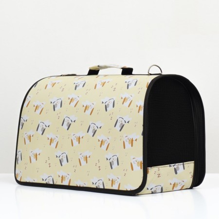Bag - carrying of animals "puppies", beige, size m, 45 x 21 x 27 cm-2