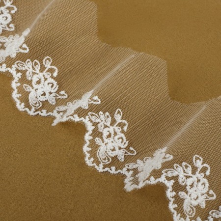 Lace on a grid, 65 mm × 9 ± 0.5 m, white color-1