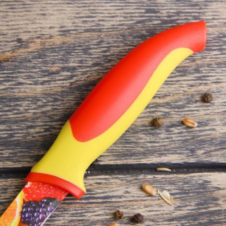 Kitchen knife with anti -wagoning coating of the “fruits” shares, blade 12 cm-3