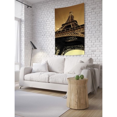 Decorative panel with photo printing "The foot of the Eiffel Tower", vertical, size 150x200 cm