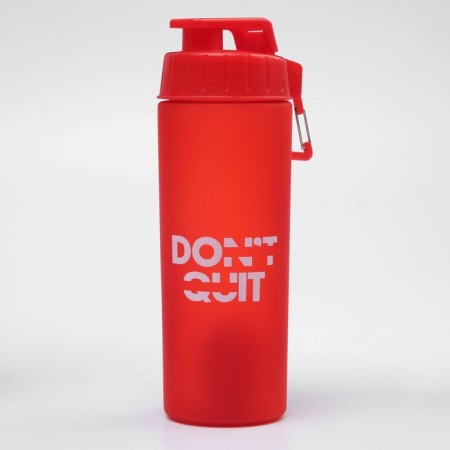 Shaker, 800 ml, series: Energy, Don`t Quit, 7.7 x 23.5 cm, red