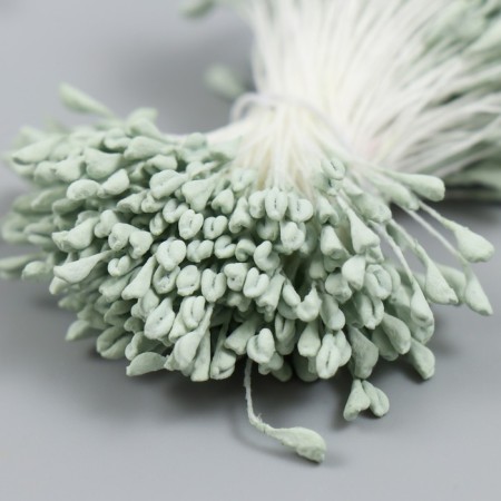 Stamens for flowers "gray-green" set 360 pcs length 6 cm-2