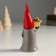 Souvenir Ceramics "Santa Claus, gray caftan, red cap, golden star" 12x4x5.5 cm