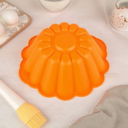Baking shape of the share "Circle. Puding ", silicone, 24 × 23 × 9 cm, internal d = 21cm, color mix-4