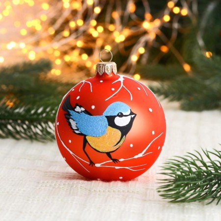 Christmas ball D-8 cm "yellow-breed"