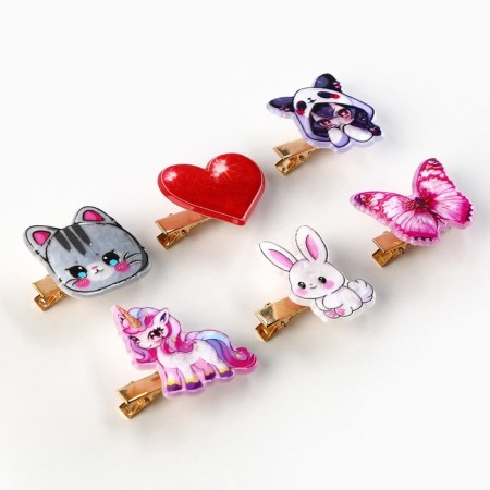 Walking hair clip "Mix"-3
