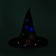Carnival hat "Sorceress" with diodes, black