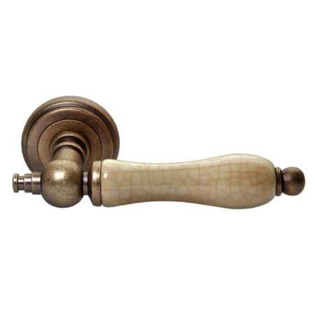 Door handle MH-42-Classic Omb/Ch "Mart", color old matte bronze, champagne