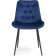 Chair on the Grass -Karkas Goyar Metal/velor, Black/Blue 51x61x82 cm