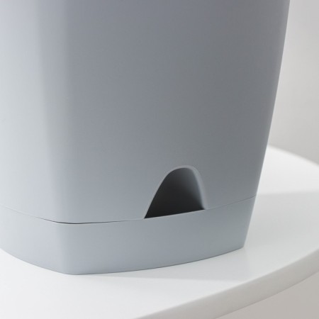 Pot for flowers with a basal watering amsterdam, 2.5 l, d = 17 cm, h = 16.5 cm, color gray color-2