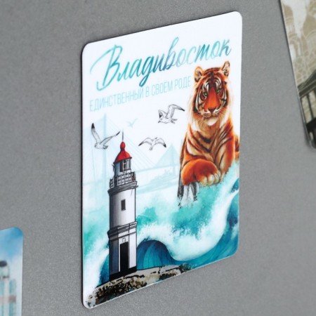 Vinyl magnet "Vladivostok" 6 x 7 cm-1