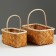 A set of wicker baskets, 25.5x16x12/26.5 cm, 21x11x10.5/22.5 cm, 2 pcs, sequoia