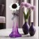 Set of gift "Paris" (diffuser and candles) violet, "wealth of aroma"