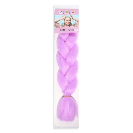 Zumba Kanecalon is monophonic, corrugated, 60 cm, 100 g, lilac color (#ay36)-6