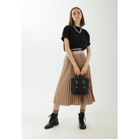 Bag Female Tout with zipper, black color-3