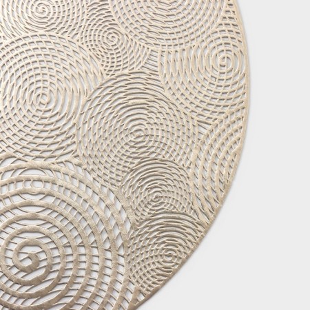 Serving napkin on the table "Hypnosis", d = 38 cm, color gold-4