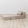 Walked armor-bed "Essen", velor fabric, beige color