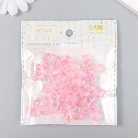 Busins ​​Plastic "Crystal multi -graphic. Pink nude" Transparent set of 20 g 1x1x1 cm-2