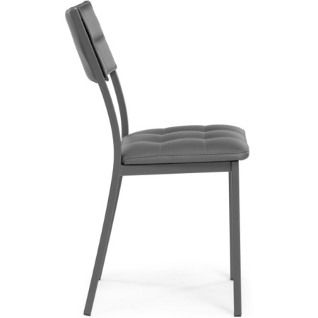 STULL OF THE MALLICAR CARCAS METAL/ECOKOZHA, graphite/gray 39x51x84 cm-2