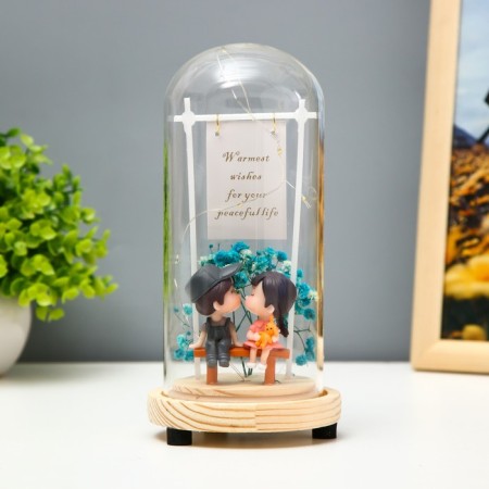 Nightlight "Kiss" LED from 3XLR44 batteries 9.5x9.5x19 cm Risalux-1