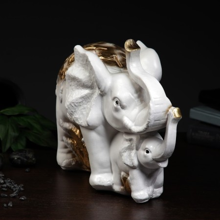 Pigger "Elephant with Elephant" Golden, 16x33x25cm Mix-11