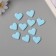 Acryl beads for the creativity of "Smooth hearts" Blue 2.4x2x0.5 cm