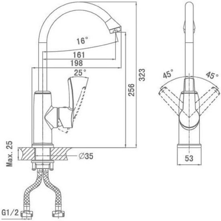 Kitchen mixer D&K DA1362401-1