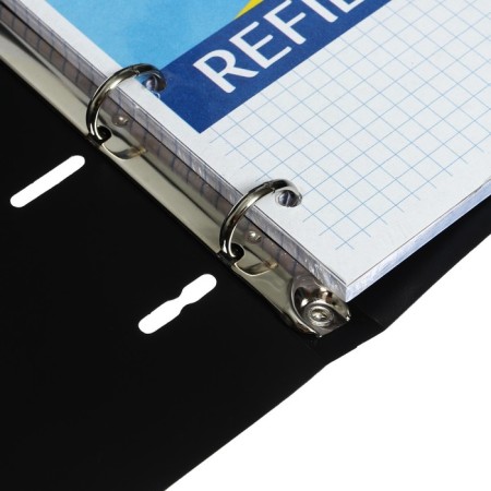 Notebook on rings A5, 80 sheets in the Erichkrause "Accent" cage, plastic cover, button, offset unit, whitewash 100%, mix-9