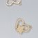 Decor for creativity Metal "Butterfly on the Heart" rhinestones 1.8x1.8 cm