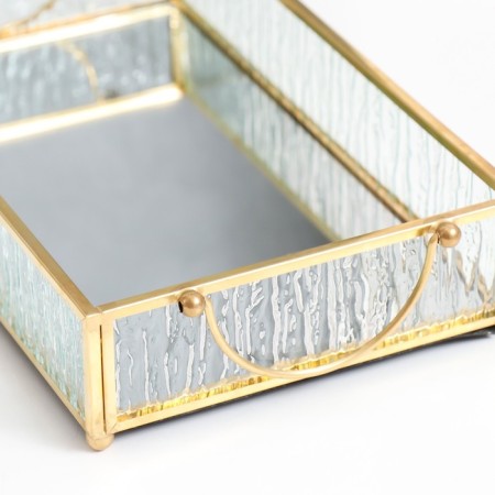 Standing interior glass with a “rectangle. Cora mirror” with handles 25.5x14x5 cm-3