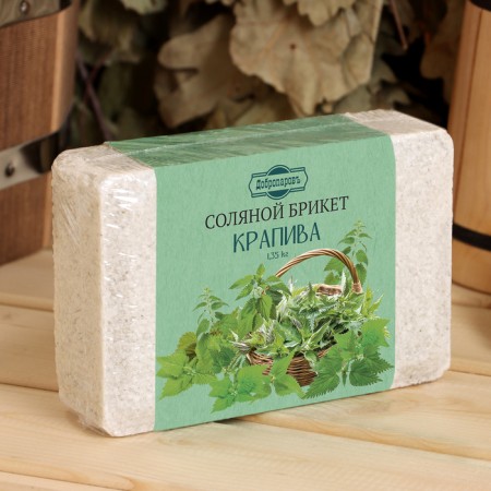 Salt bricket "nettles" with Altai herbs, 1.35 kg "Dobroparov"