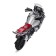 Metallic motorcycle BMW R1250 GS Adventure 1:12, free wheel stroke, silver