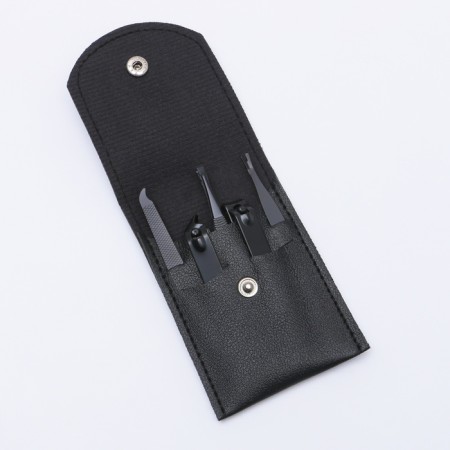 Manicure set, 5 items, in case, black color-3