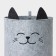Funny “cat” storage basket, gray color
