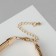 Bracelet Metal "Relief" narrow, 26 cm, color gold