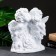 Figure "Angel and Fairy with Rosa" White 12x26x24cm