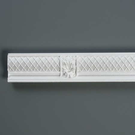 Ceiling skirting board 206026, white 52x33x2000 mm-1