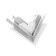 Angle-connector 45 ° Exign built under GCL 12.5 mm, white