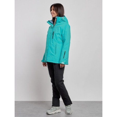 Ski costume female winter, size 60, green color-1