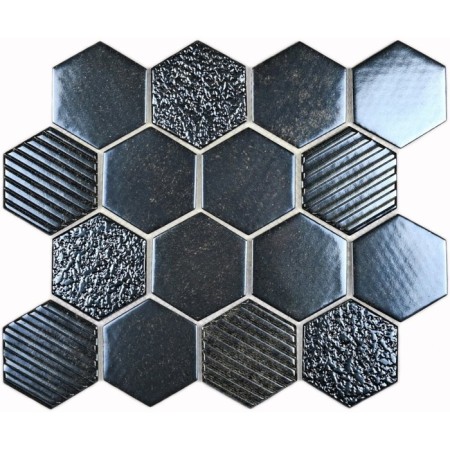 Glass mosaic Bonaparte Saba Iron, 304x264x6 mm